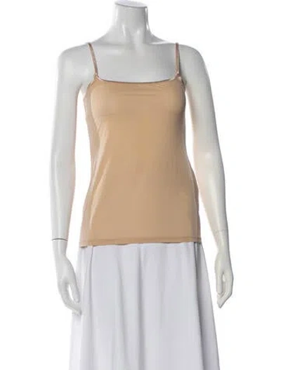 Pre-owned Sportmax Scoop Neck Sleeveless Top In Neutral