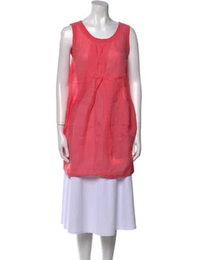 Pre-owned Sportmax Scoop Neck Sleeveless Tunic In Pink