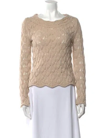 Pre-owned Sportmax Scoop Neck Sweater In Neutral