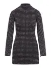 Sportmax Rhinestone-embellished Jersey Minidress In Black