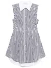 Sportmax Blackwhite Striped Mini Dress
