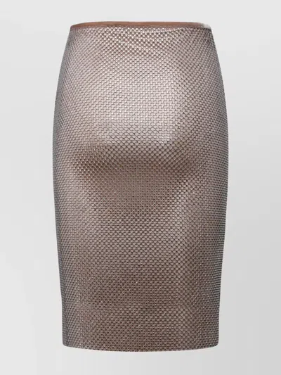 Sportmax Senior Silver Viscose Skirt In Nude