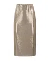 Sportmax Sequin-embellished High-rise Midi Skirt In Nude