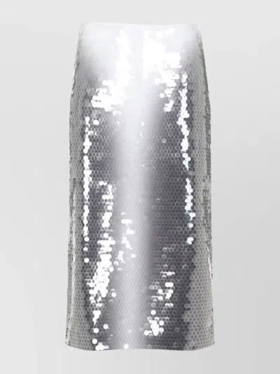 SPORTMAX SEQUINED HIGH WAIST MIDI SKIRT