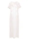 Sportmax Slit Back Midi Dress With Sequin Embellishment In Nude