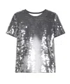 Sportmax Sequinned T-shirt In Gray