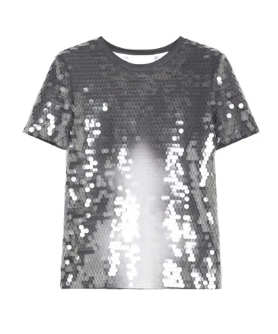 Sportmax Sequinned T-shirt In Black