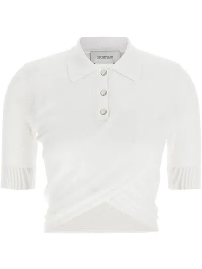 SPORTMAX SPORTMAX SHAKER CROPPED POLO SHIRT CLOTHING