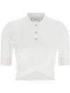 Sportmax White Shaker Polo In 白色