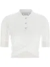 Sportmax White Shaker Polo In White