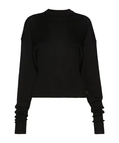 Sportmax Shaped Pure Wool Sweater In Black