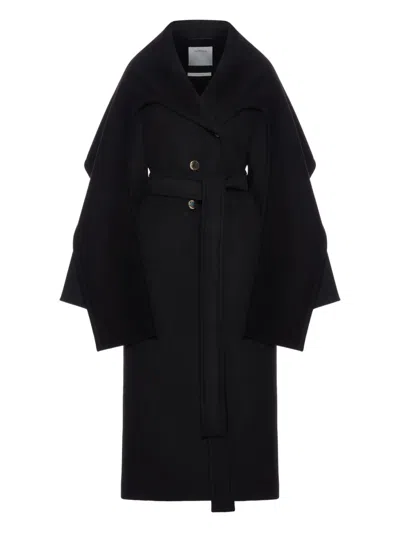 Sportmax Mantel Mit Schalkragen In Black