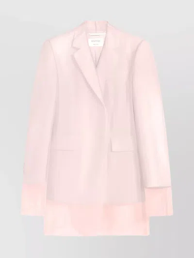 SPORTMAX SHEER TULLE LAYER BLAZER WITH FLAP POCKETS