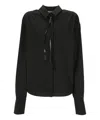 Sportmax Black Wool Shirt In Black