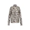 Sportmax Armony Animal Patterned Long-sleeved Shirt In Brown