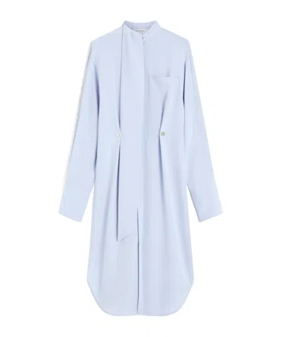 Sportmax Shirt Dress With Scarf In Blue