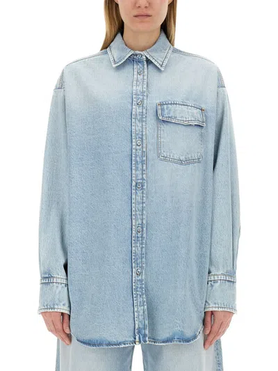 Sportmax Cotton Oversized Targa Denim Shirt