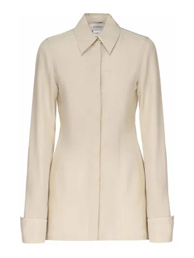 Sportmax Shirt With Porthole On The Back In White