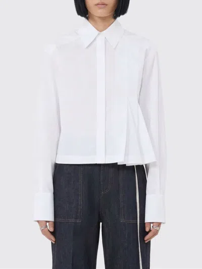SPORTMAX SPORTMAX COTTON SHIRT WITH PLEATED DETAIL,I17357001
