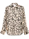 Sportmax Armony Silk Shirt With Graphic Print In Nude