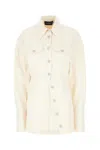 Sportmax Ivory Denim Shirt In Beige