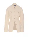 Sportmax Long Sleeves Regular Collar Frontal And Chest Pockets In Beige