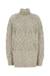 Sportmax Grey Wool Blend Edicola Oversize Sweater In Grey