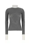 Sportmax Turtleneck Knitted Jumper In Grey