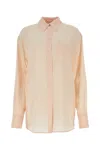 Sportmax Sheer Fabric Collared Shirt With Pleated Back In Pink