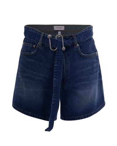 Sportmax Short Denim Blu Notte In Blue