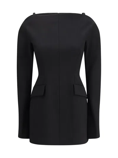 Sportmax Short Fitted Gabardine Dress In Multi