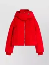 Sportmax Water-repellent Crinkled Red Puffer Jacket With Detachable Hood In Red
