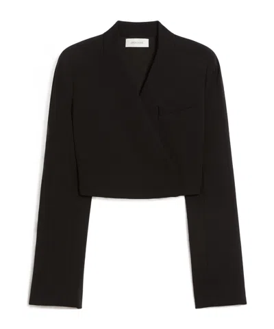 Sportmax Short Jersey Jacket In Black