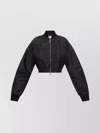 Sportmax Water-repellent Twill Bomber Jacket Jackets Black In Black