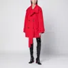 Sportmax Short Red Wool Trench Coat In Red