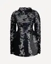 Sportmax Short Sequin Dress In Black
