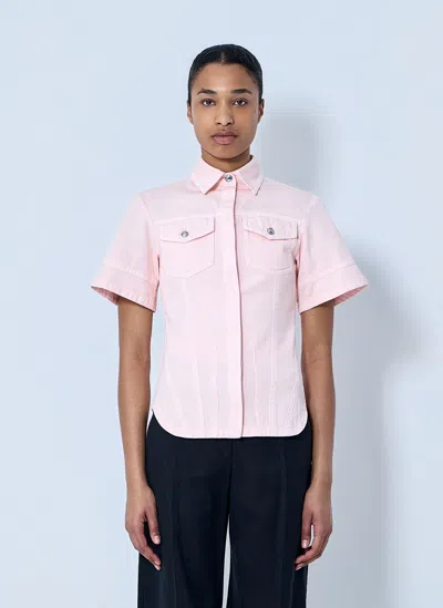 Sportmax Patch-pocket Short-sleeve Shirt In Pink