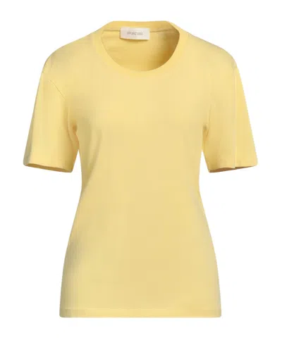 Sportmax Short Sleeve Crew Neck T-shirt In Gold