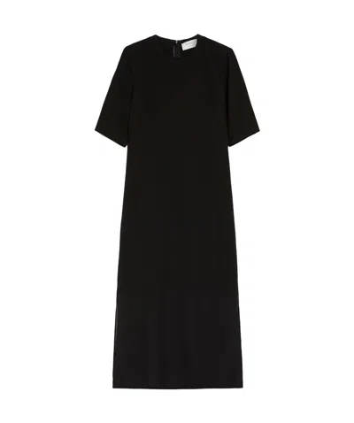 Sportmax Short Sleeve Dress In Black