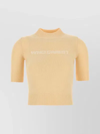 SPORTMAX SHORT SLEEVE WOOL BLEND RENON SWEATER