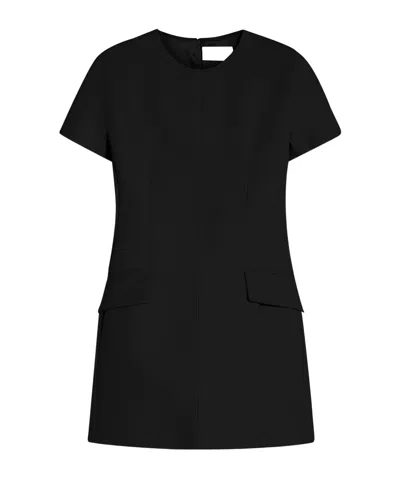 Sportmax Short-sleeved Mini Dress In Black