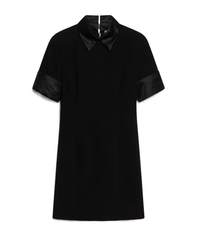 Sportmax Short-sleeved Mini Dress In Black