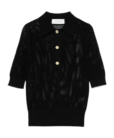 Sportmax Short-sleeved Sweater In Black
