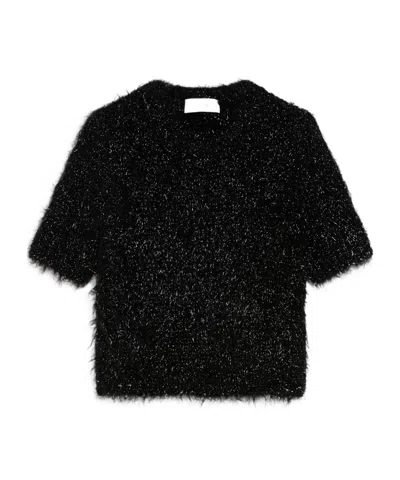 Sportmax Short-sleeved Sweater In Black