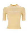 Sportmax Short-sleeve Knit Top In Nude