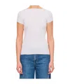Sportmax Fitted Knitted Top With Short Sleeves In White