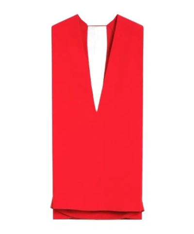 Sportmax Agrume1234 Viscose Blend Cady Mini Dress In Red