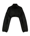 Sportmax High Neck Cut-out Detailed Jumper In Black
