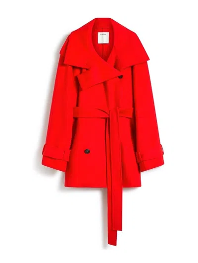 SPORTMAX SHORT WOOL TRENCH COAT BOUQUET1234