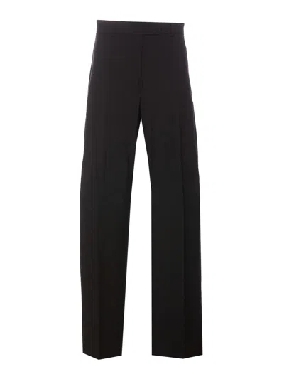 Sportmax Black Pants Zip And Hook Closure Wide Model